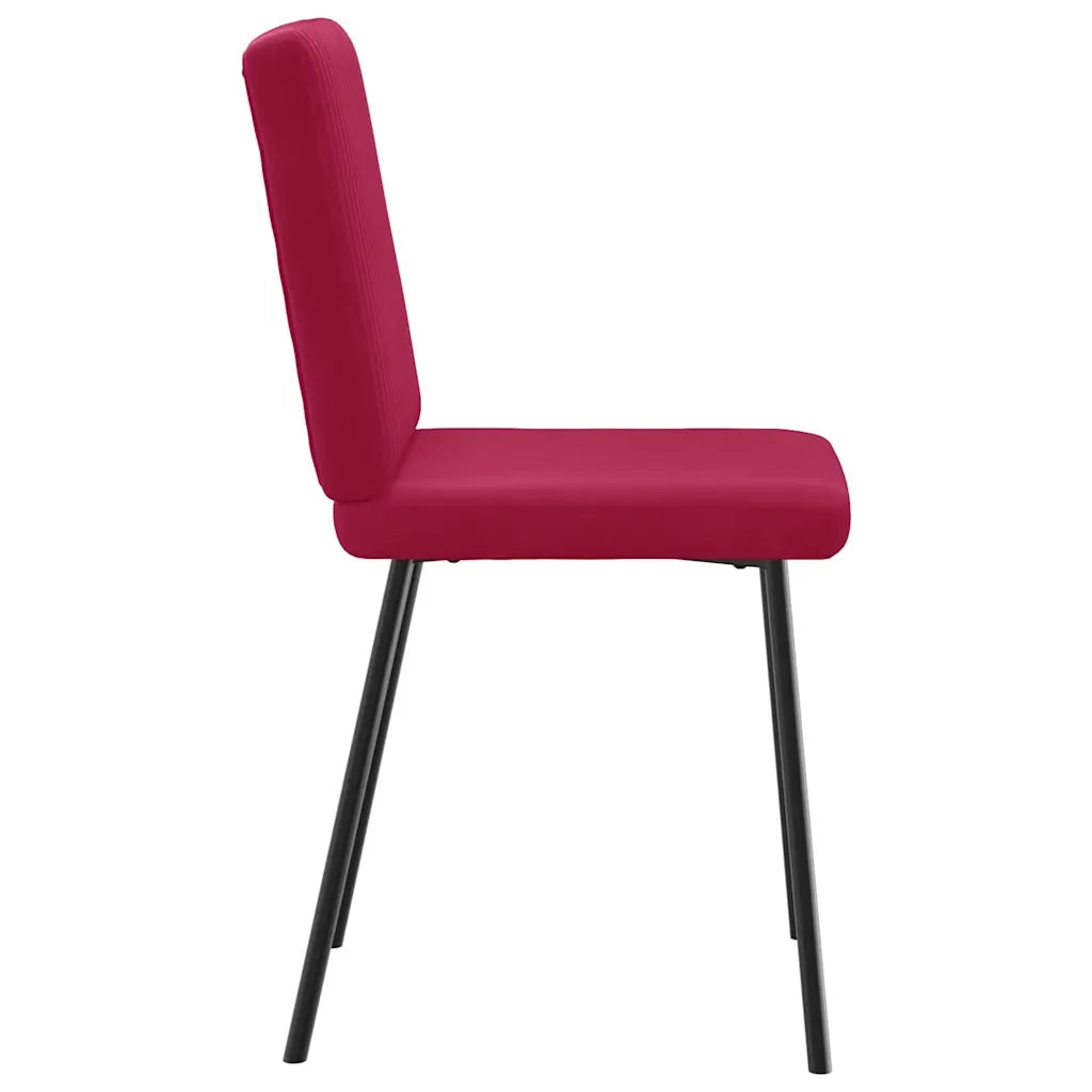 Sedie da Pranzo 2 pz Rosso Vino in Velluto 4101191