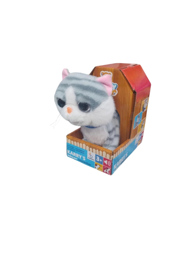 Cucciolo interattivo con suoni e movimenti ,Gatto Grigio,Cadabra,Eta 3+