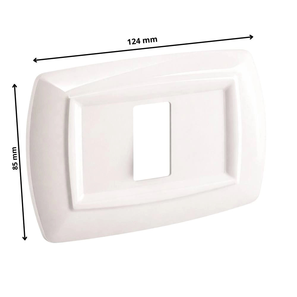 Placa elettrocanali bianca 1 posto compatibile con bticino magic