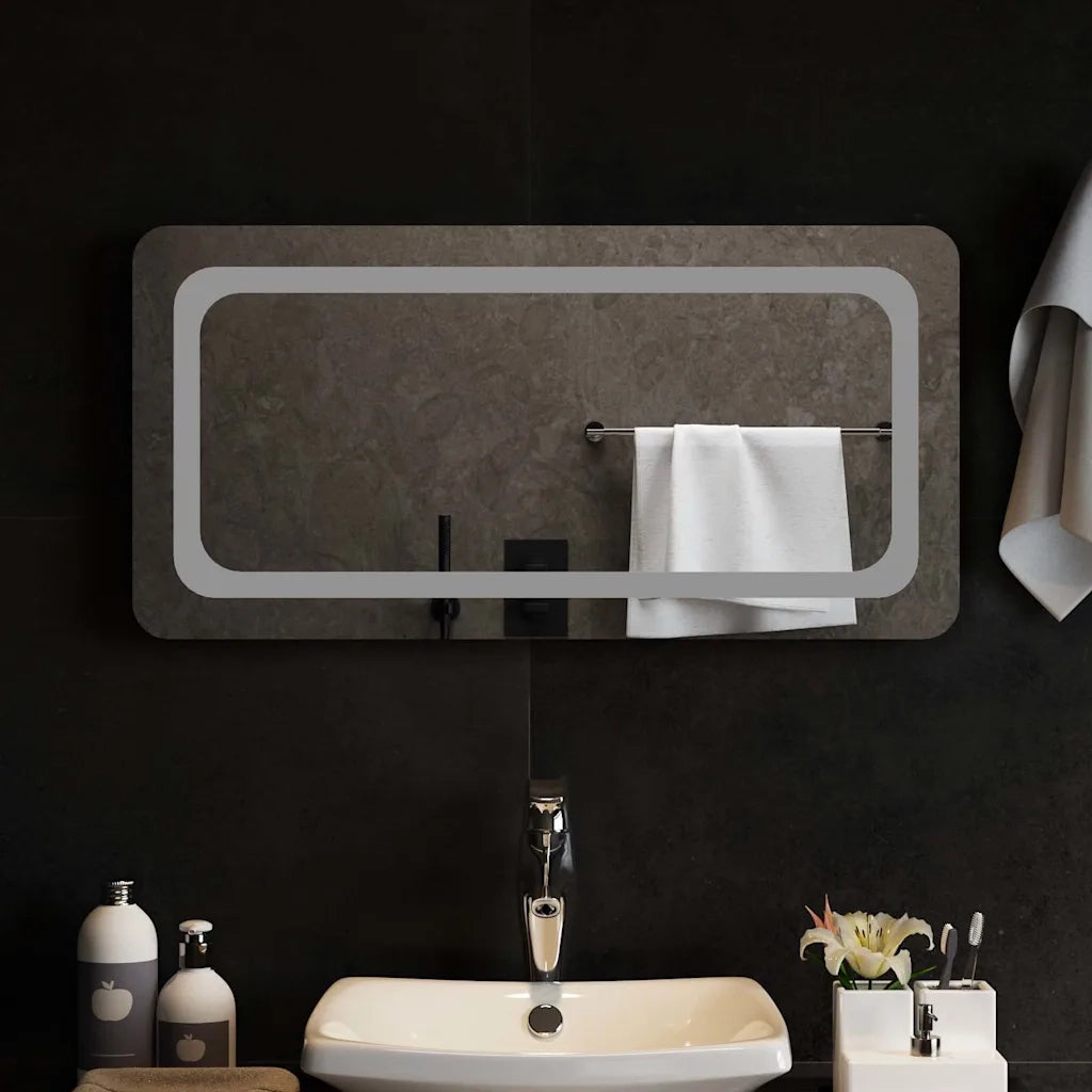 Specchio da Bagno con Luci LED 80x40 cm 151785