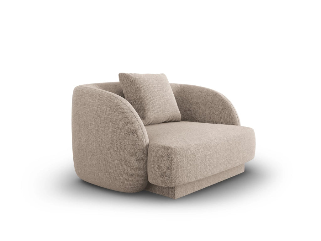 Cosmopolitan Design - Poltrona "Tulum" in ciniglia beige 