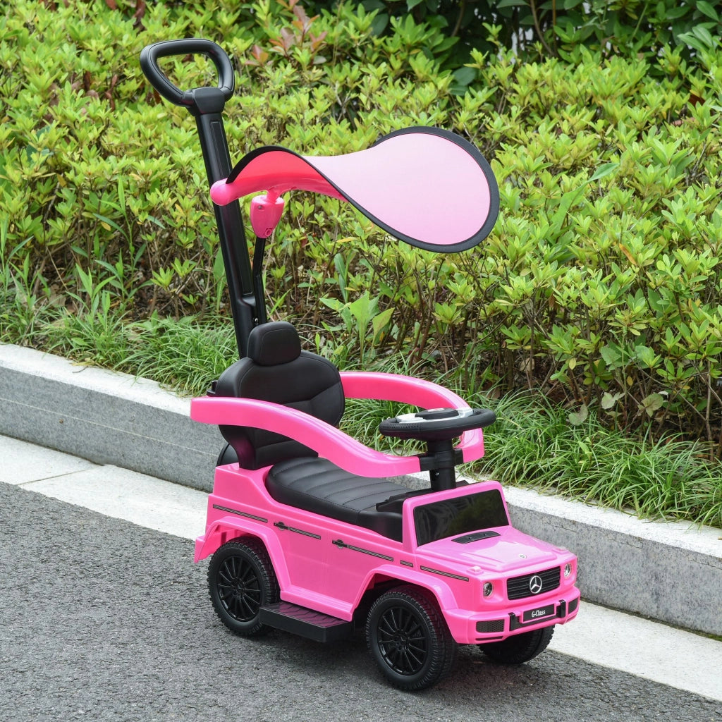 Cavalcabile Auto Bambini 12-36 Mesi ¨C Xylo ¨C Rosa con Clacson Parasole