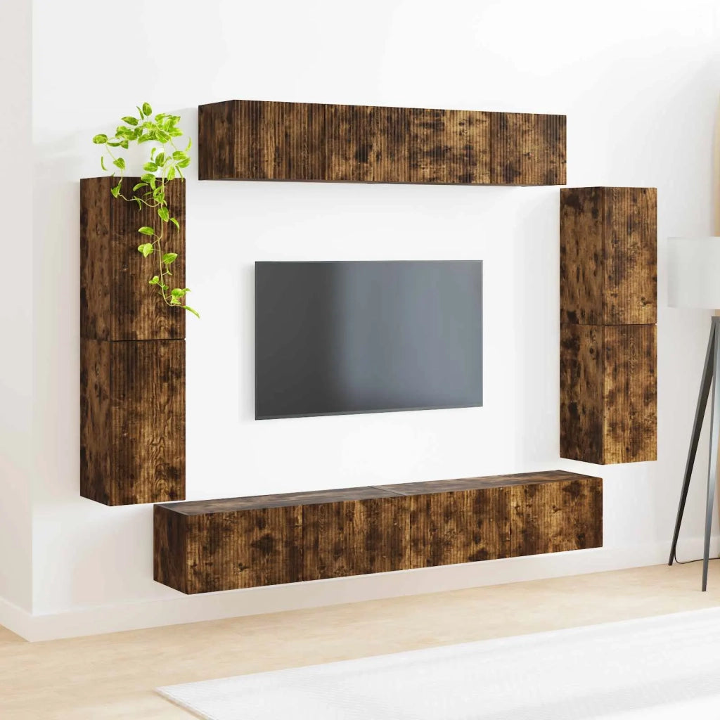 Mobile TV 8 pcs Rovere fumé 3409146