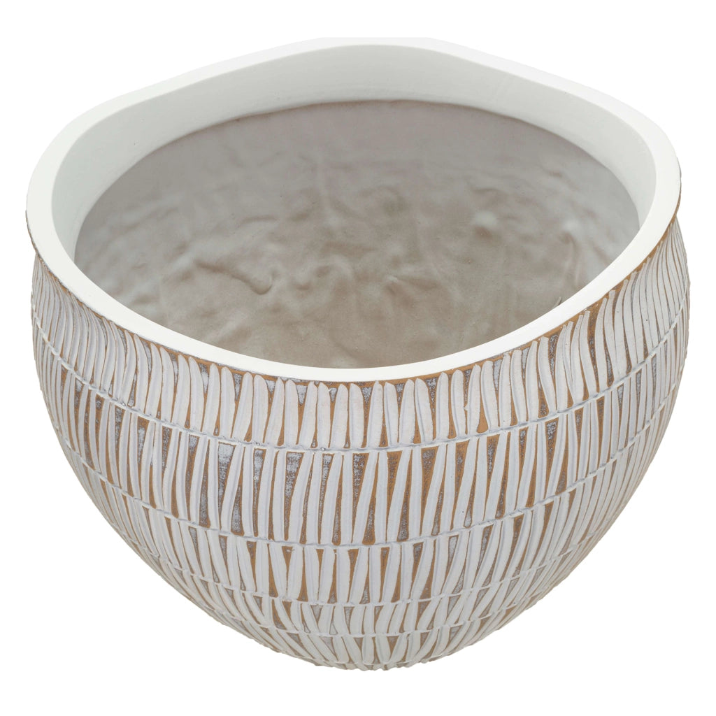 Celso, Vaso Colore Struttura Beige, Bianco