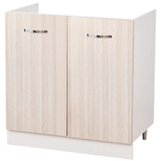 Mobile Sottolavello Cucina Componibile Mobiletto Legno Colore olmo con 2 Ante
