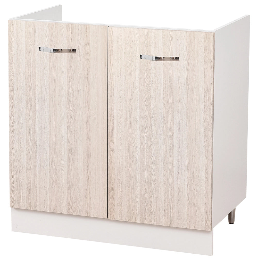 Mobile Sottolavello Cucina Componibile Mobiletto Legno Colore olmo con 2 Ante