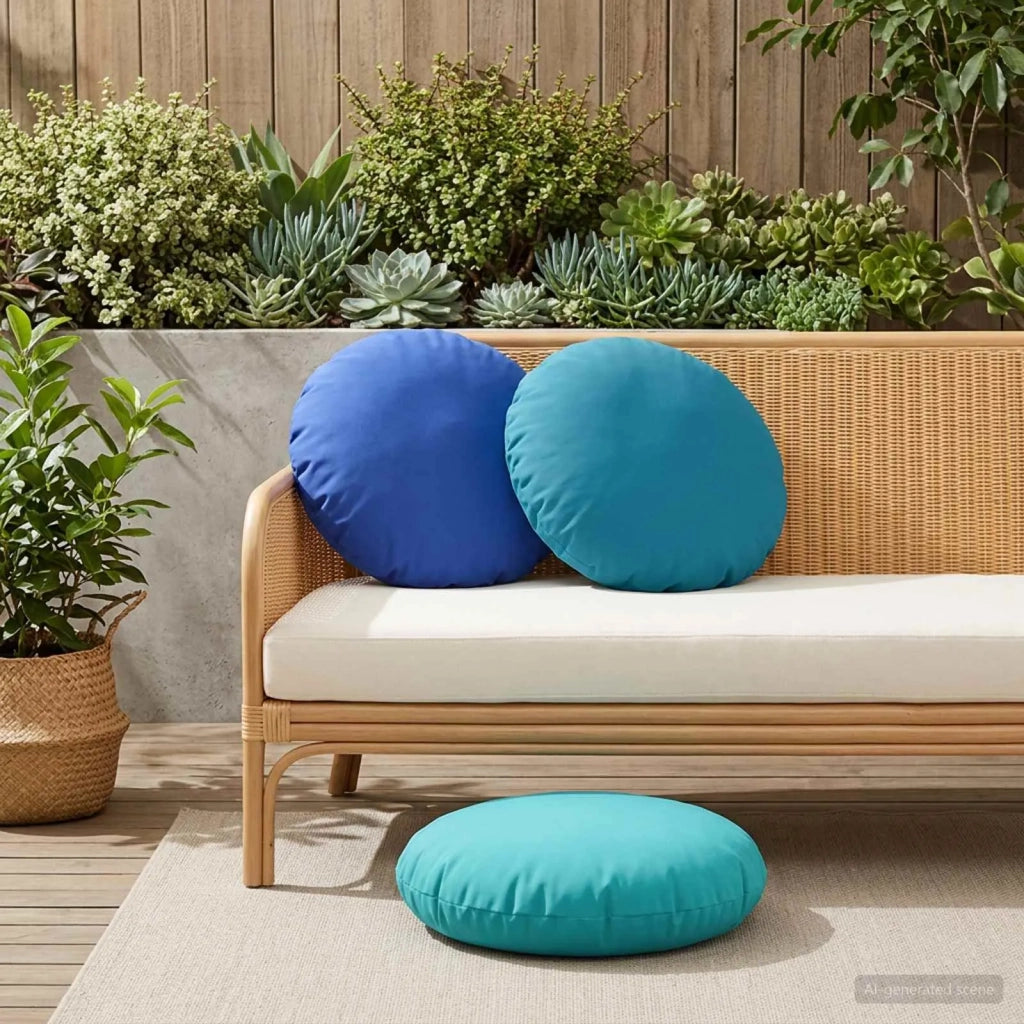 Federa 6 pcs HEERLEN Azzurro Ø 50 cm Poliestere 922682