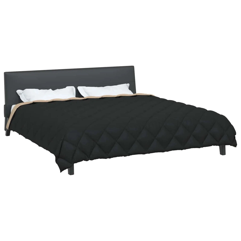 Duvet Invernale Nero e Talpa 200 x 220 cm Microfibra 42025736