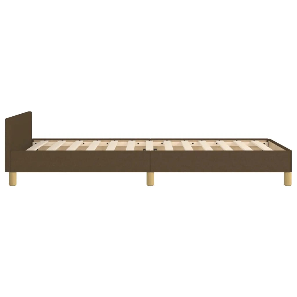 Giroletto senza Materasso Marrone Scuro 80x200 cm Tessuto 3124850