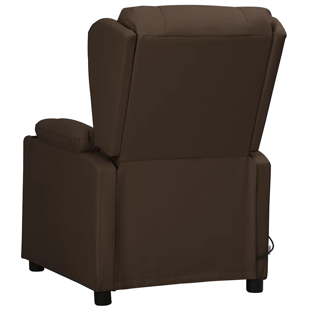 Poltrona Massaggiante Elettrica Marrone in Similpelle 3098809