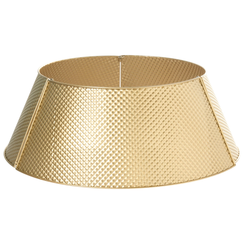 Copribase  Albero di Natale Collare in metallo dorato Ferro Moderno Rotondo Accessori per la casa Copertura per tronco Natale
