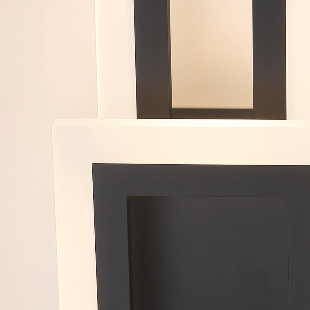 Applique moderna geometrica nera LED 20W Inizio Quintiesse