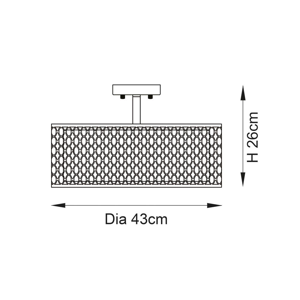 Plafoniera tonda Cordero Endon oro traforata 3xE27 dimmer