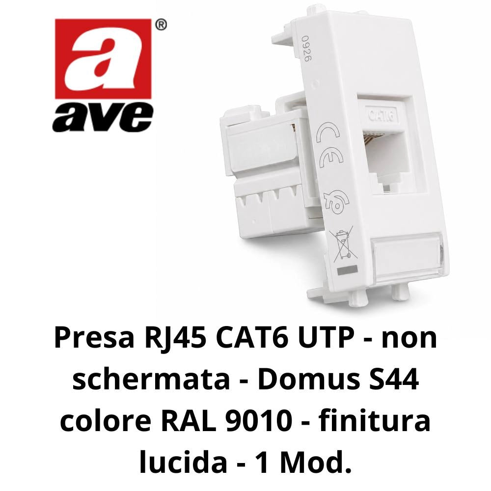 Presa dati rj45 ave 441027c6 per rete ethernet domus s44