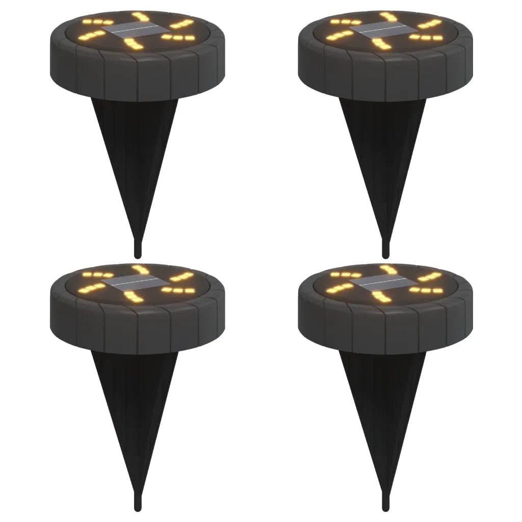 Luci Solari da Terra con Picchetti da Esterno 4pz Bianco Caldo 4008194