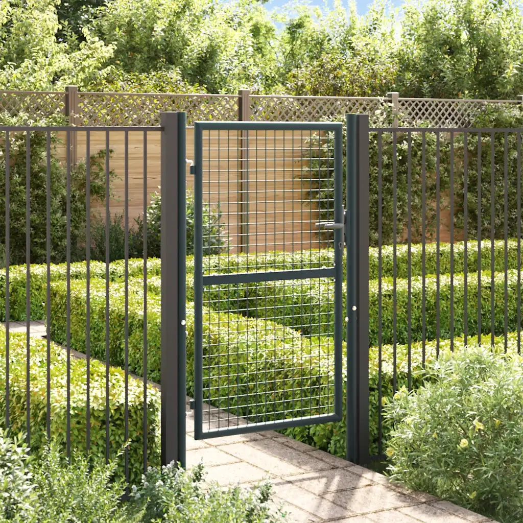Cancello da Giardino in Rete di Acciaio Zincato 100x150 cm Grigio CFW2849277