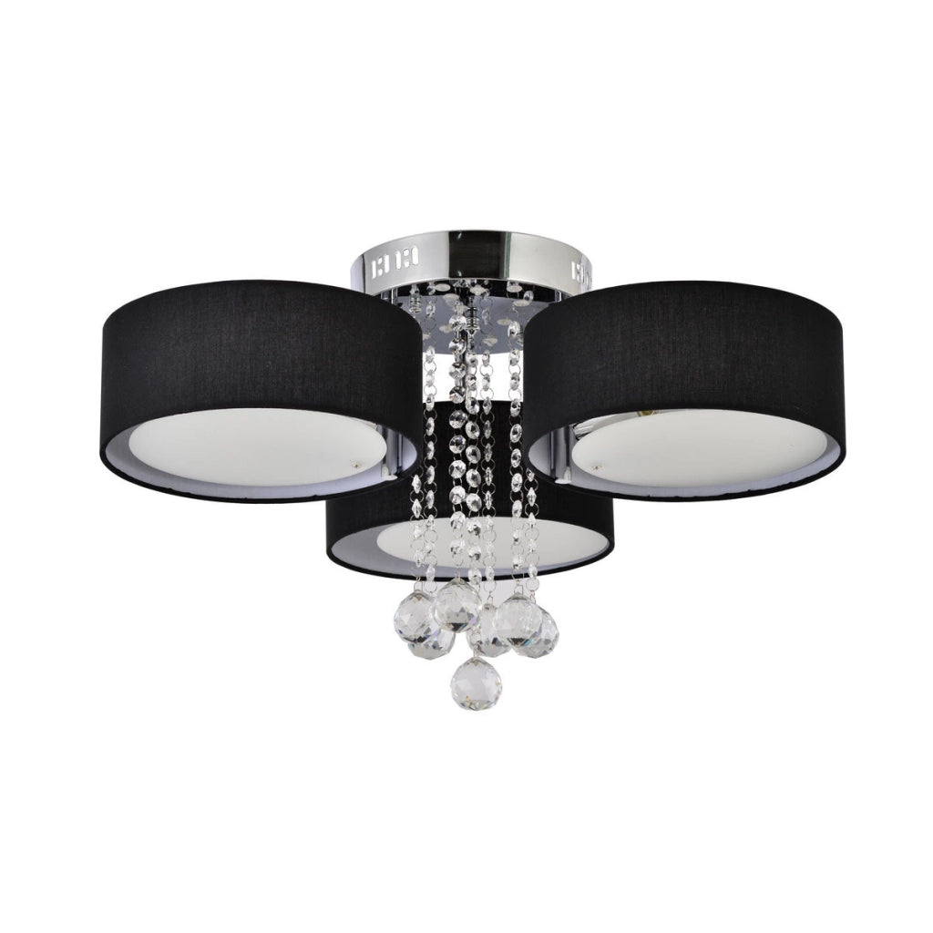 Plafoniera Gambela Light Prestige 3xE27 LED nera 63cm