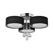 Plafoniera Gambela Light Prestige 3xE27 LED nera 63cm