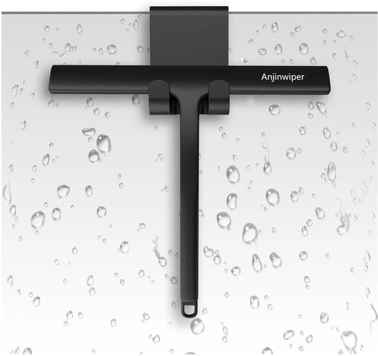 Wasseretta per Finestre con Supporto per Vetro, Specchi e Pavimenti (Nero) 22 cm Larghezza