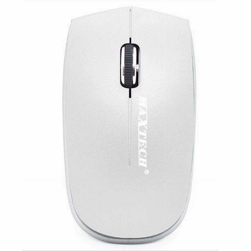 Trade Shop - Mouse Wireless Da 2.4 Ghz Senza Filo Ultra Slim Bianco - Nero Pc Tablet Design -