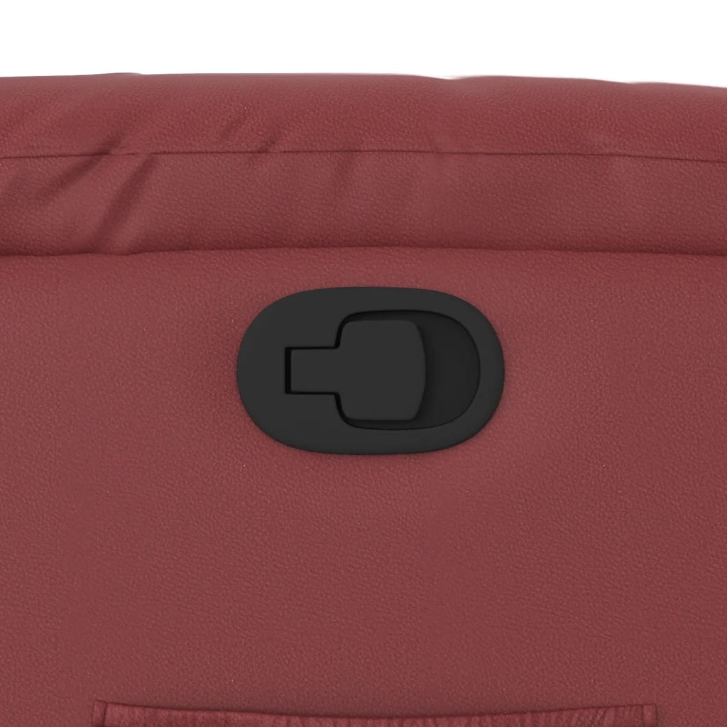 Poltrona Reclinabile Rosso Vino in Similpelle 373490