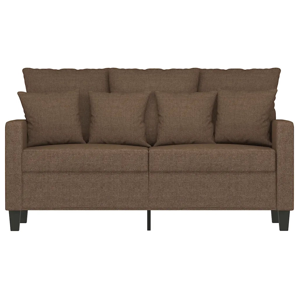 Divano a 2 Posti Marrone 120 cm in Tessuto 359262