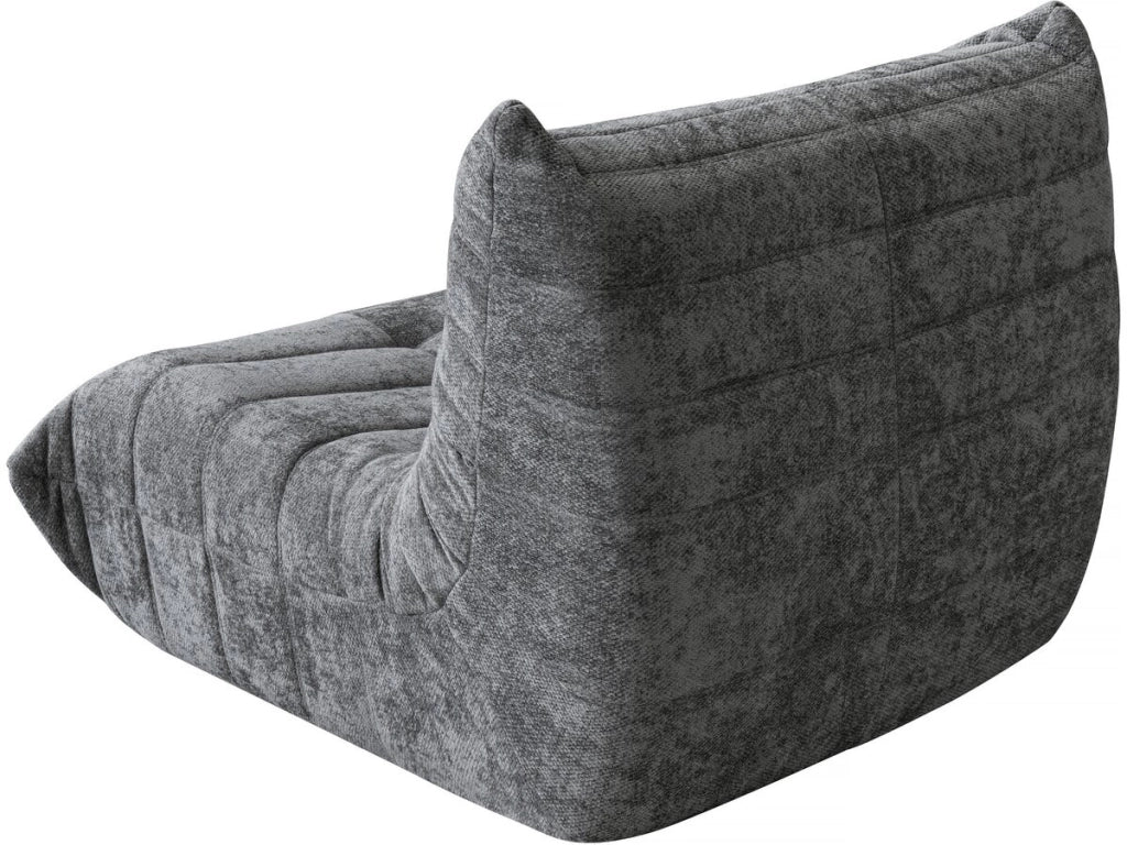 Set di 3 poltrone componibili in tessuto testurizzato "Velasca" - Grigio