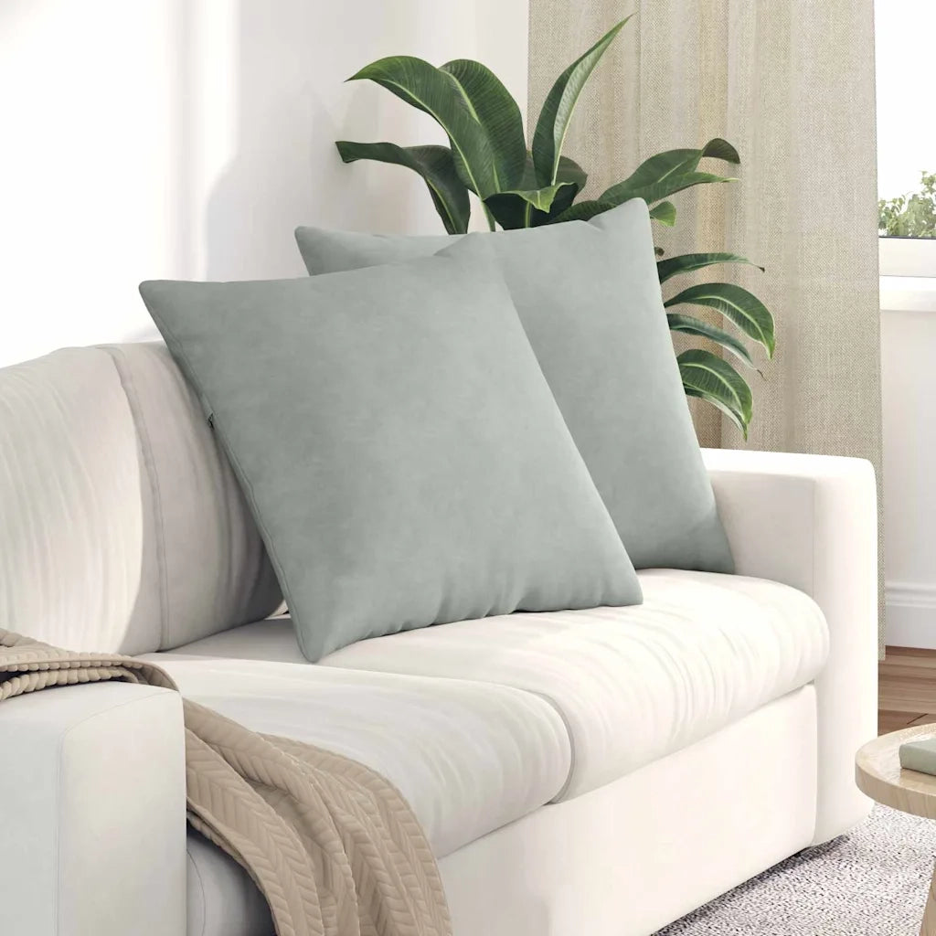 Cuscini da Divano 2 pcs Grigio chiaro 60 x 60 cm 42014014