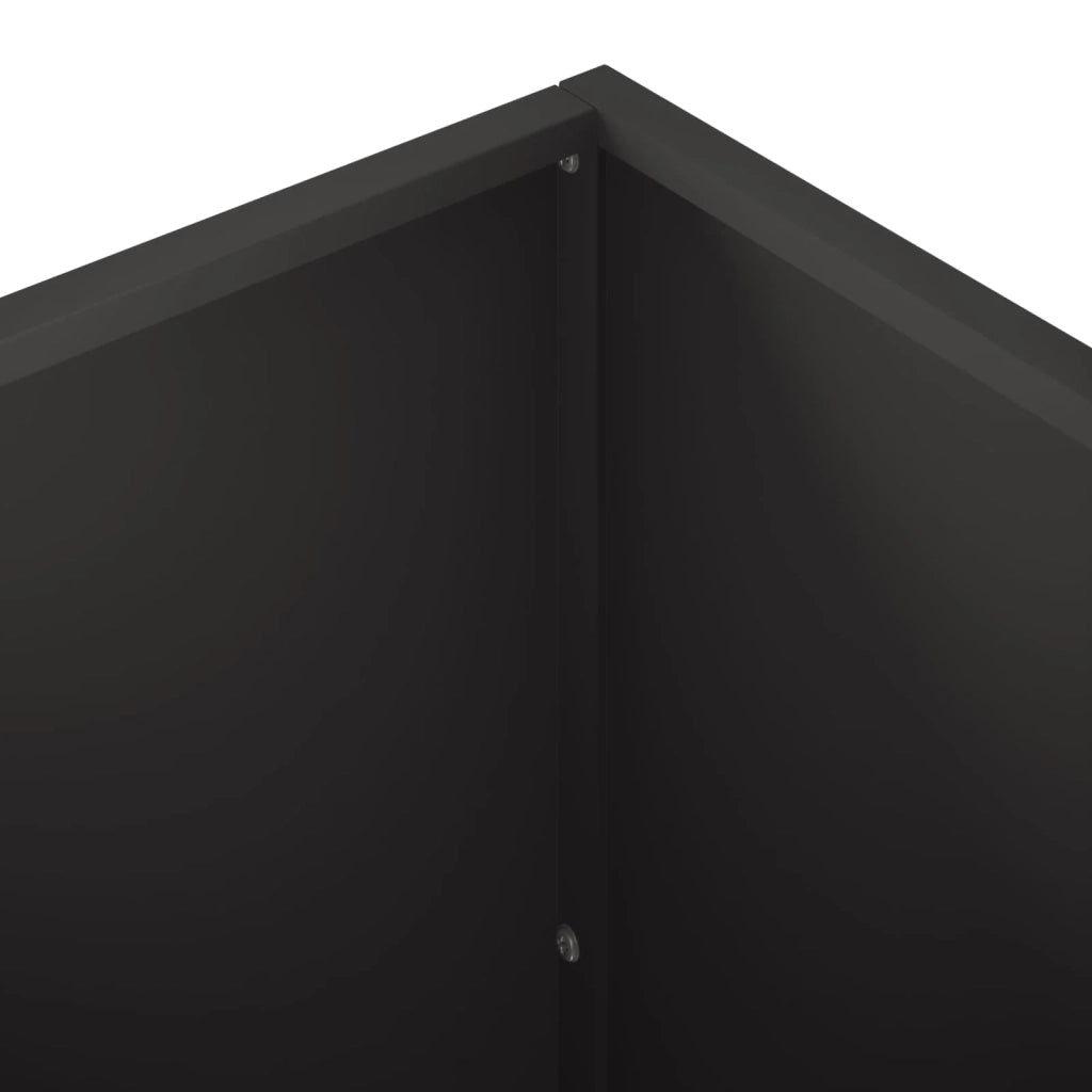 Vaso da giardino 2 pz Nero 100 x 30 x 50 cm 8005625