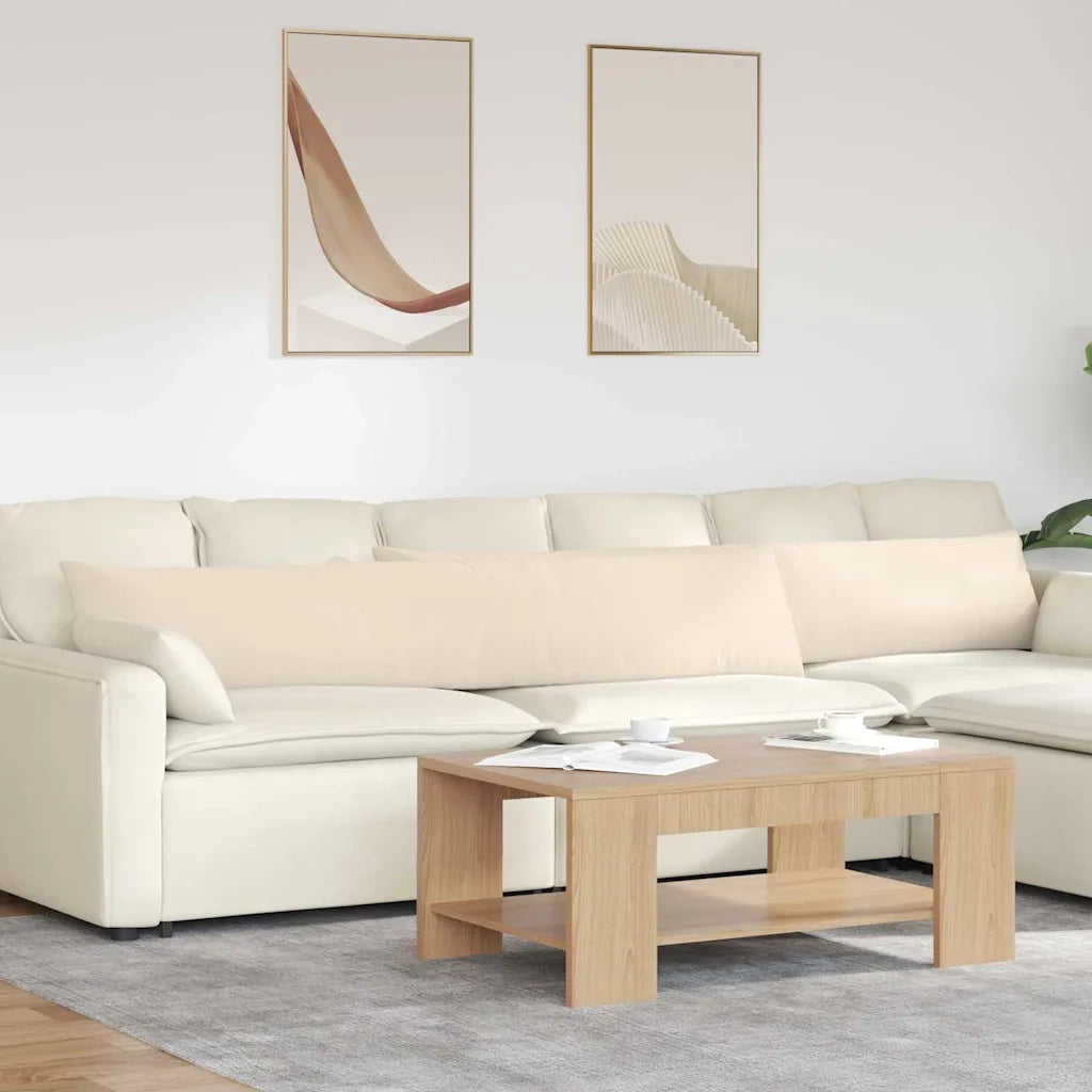 Cuscini da Divano 2 pcs Beige 200 x 40 cm Tessuto 42013902