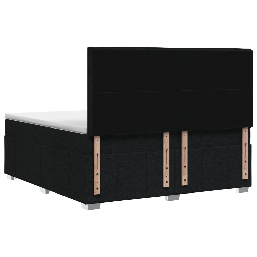 Letto box spring con materasso Nero 180 x 200 cm Tessuto 3454192