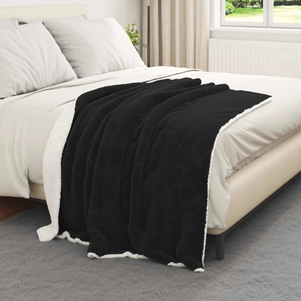 Coperta Nero 130 x 150 cm Panno
