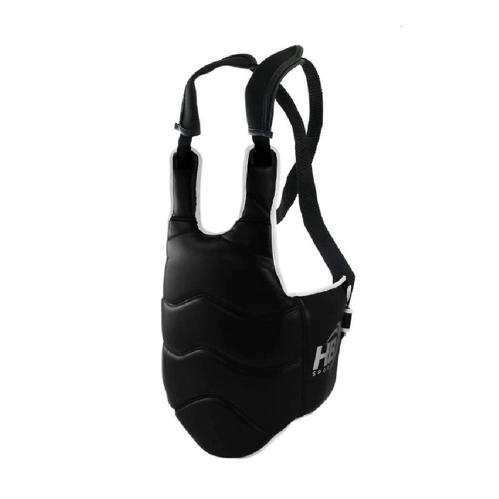 Trade Shop - Corpetto Protezione Totale Busto Double-face Ultra Resistente Boxe Arti Marziali - Nero   M