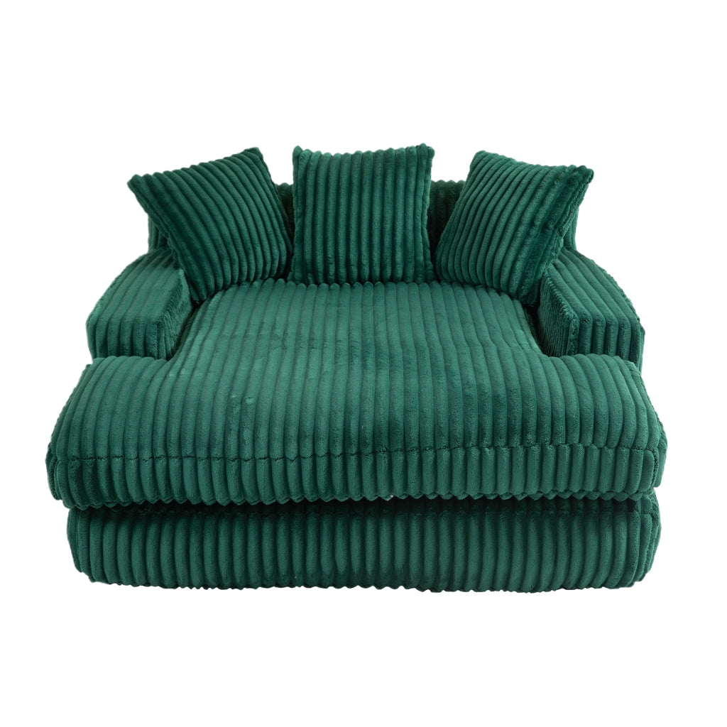Divano letto moderno - Zephmum- Con cuscini, singolo, colore smeraldo