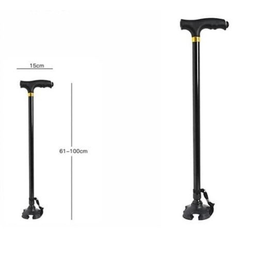 Trade Shop - Bastone Da Passeggio Per Anziani Disabili Con Piedi Gomma Altezza Regolabile -