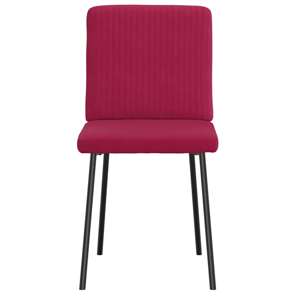 Sedie da Pranzo 2 pz Rosso Vino in Velluto 4101191