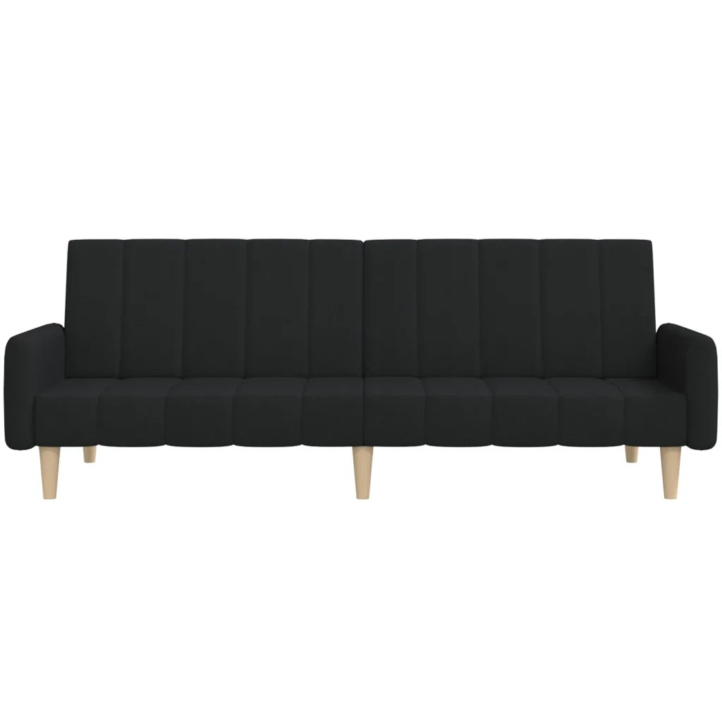 Divano Letto a 2 Posti-Sofa Letto 2 Posti-Daybed Nero in Tessuto 154643