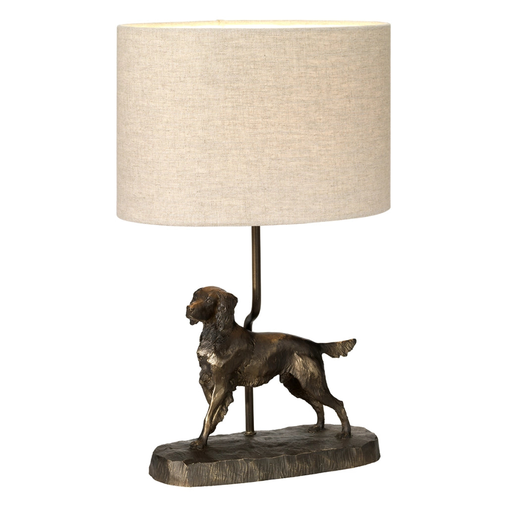 Lampada da tavolo cane Rufus resina bruna E27 40W Lightbox