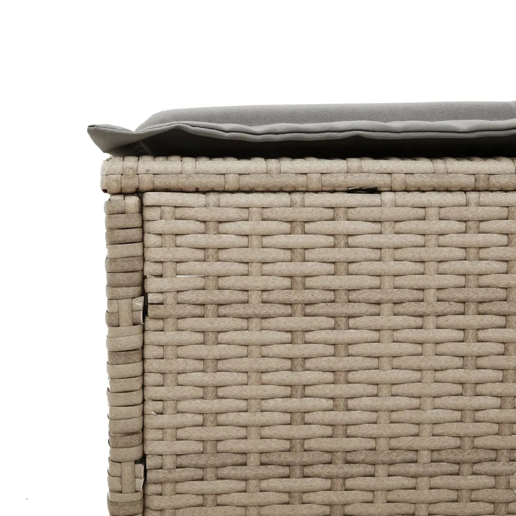 Lettini Prendisole 2 pz con Cuscini Beige in Polyrattan 3261590