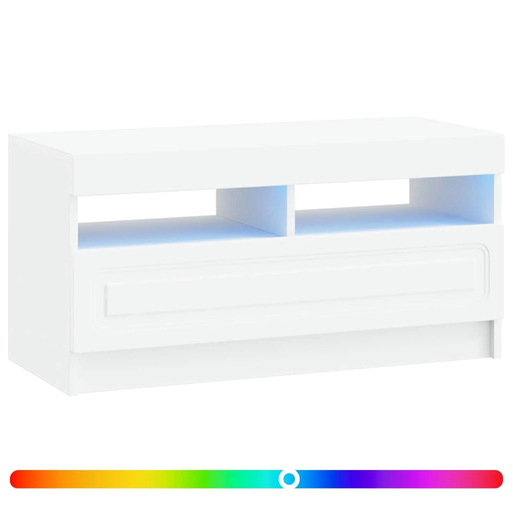 Mobile TV LED Bianco Legno ingegnerizzato 897875