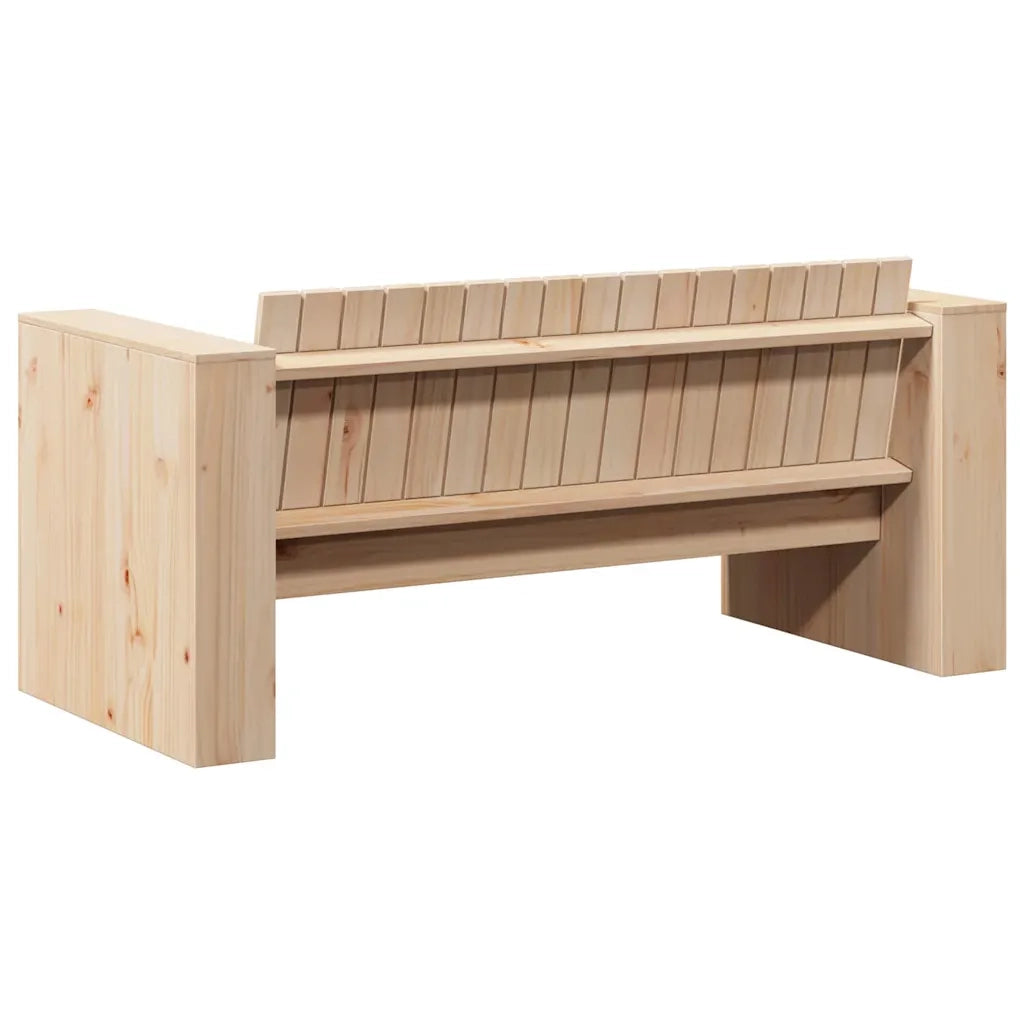 Divano da giardino Naturale 134 x 60 x 62 cm Pino massello 873866