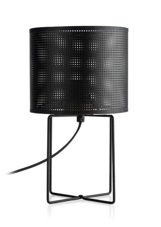Lampada da tavolo Loft Shade nera in metallo E27 Luminex
