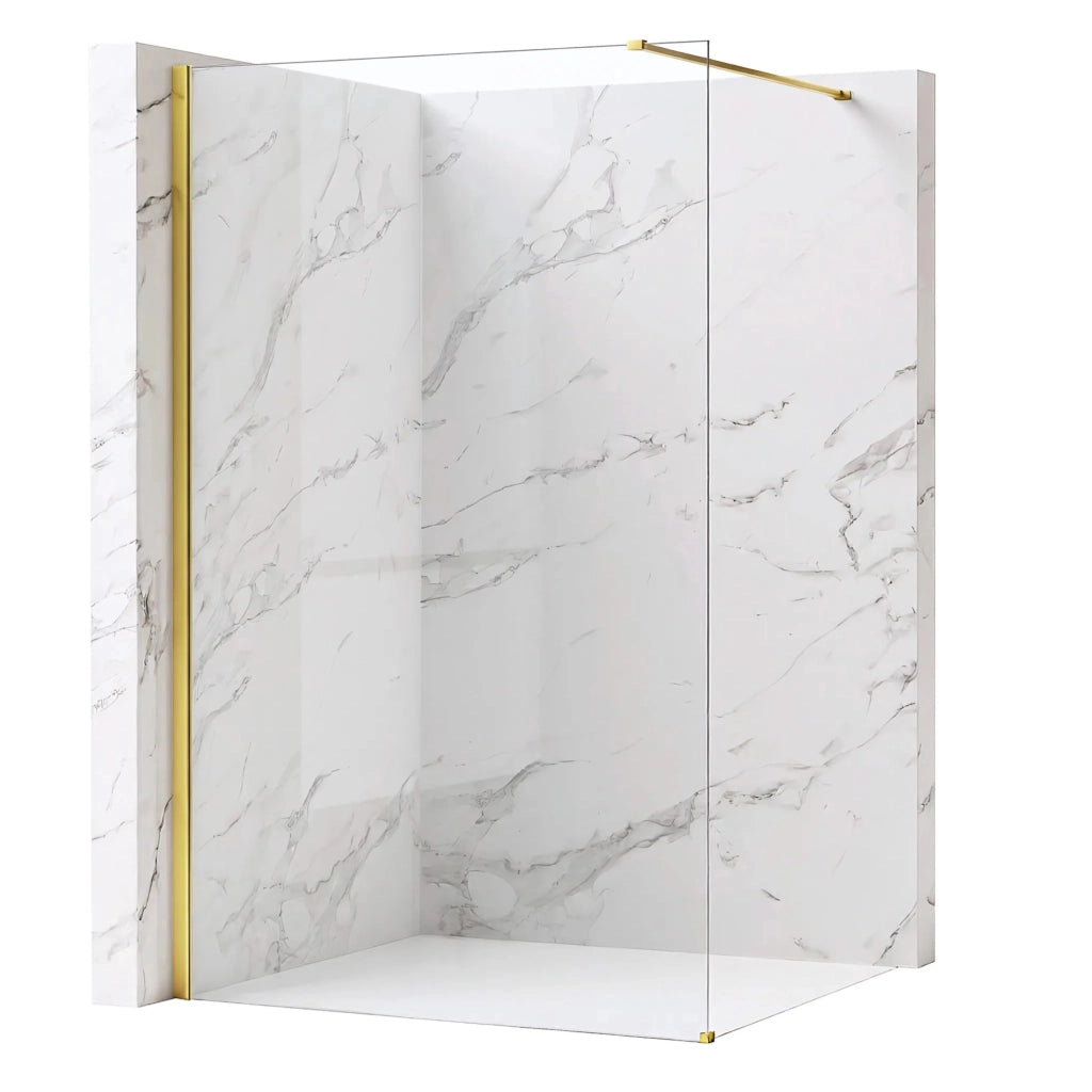 Parete Doccia Rea Flexi Transparent / Gold 70