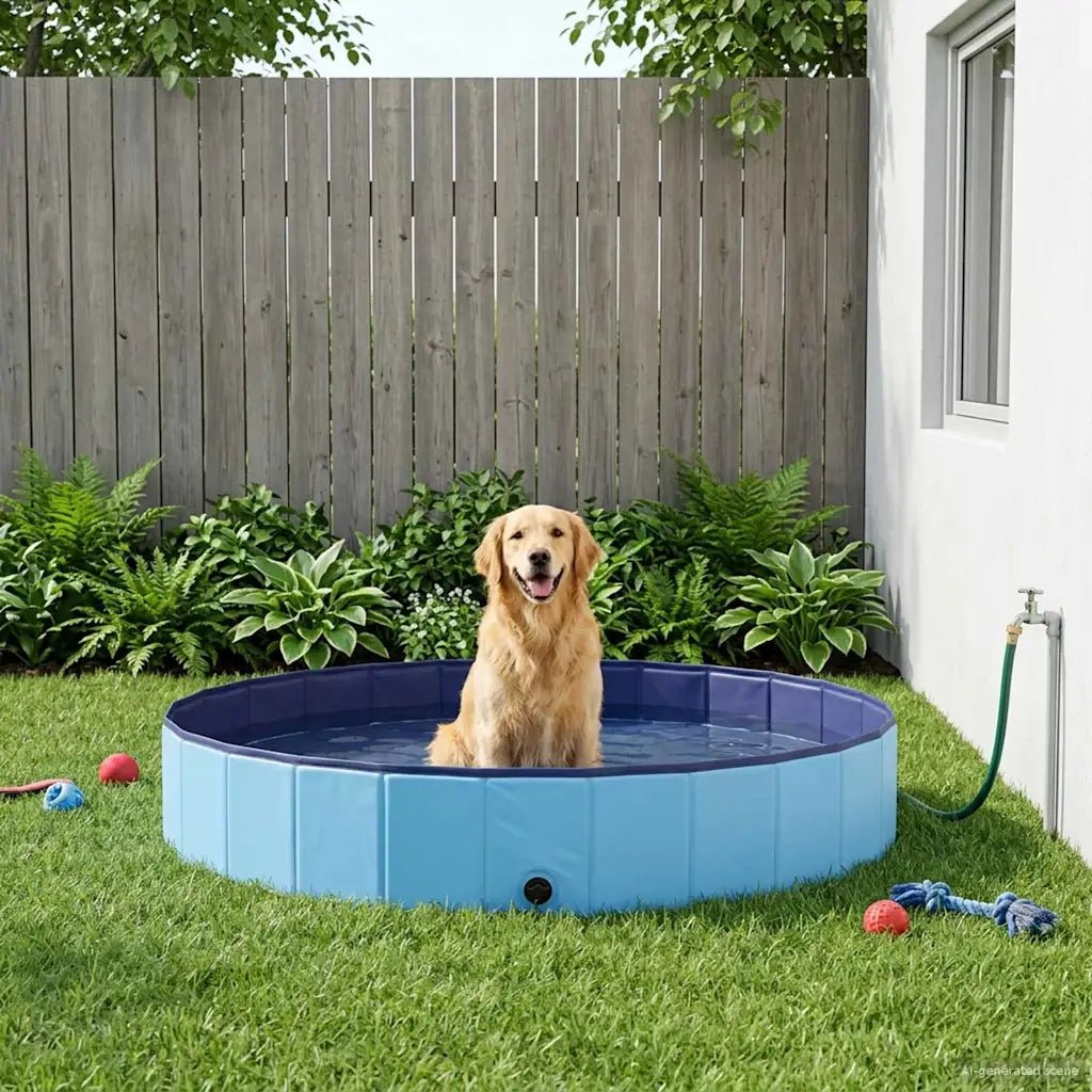 Piscina per Cani Blu Ø300 x 38 cm PVC Spesso 42028268