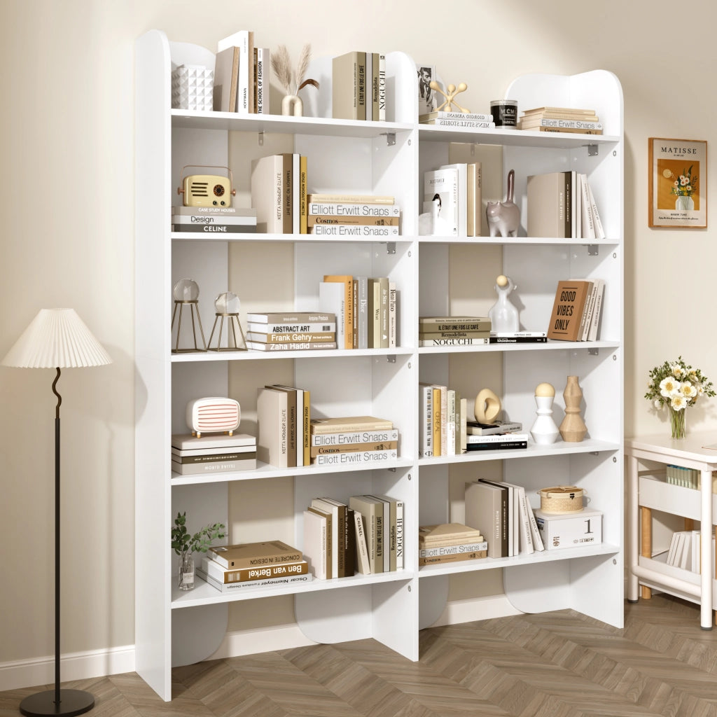 LIBRERIA 160 x 135 x 25 cm Bianca a 5 ripiani aperti