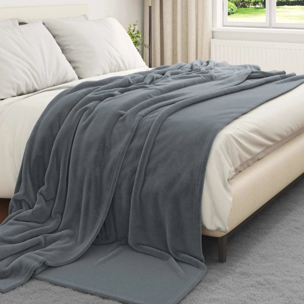 Coperta Grigio scuro 220 x 240 cm Panno 42016767