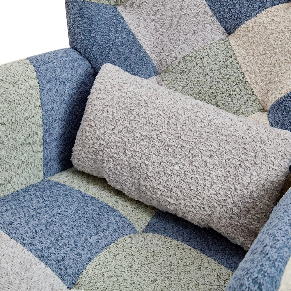 Sedia-Xylo-Relax a dondolo patchwork capacità 110kg