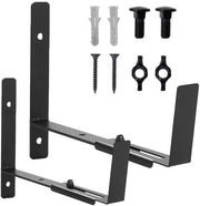Pannelli per piante adattabili - 2-Pack - Montaggio a muro - Nero metallo - Resistente ai raggi UV - Sostegno solido - Contenitore per fiori