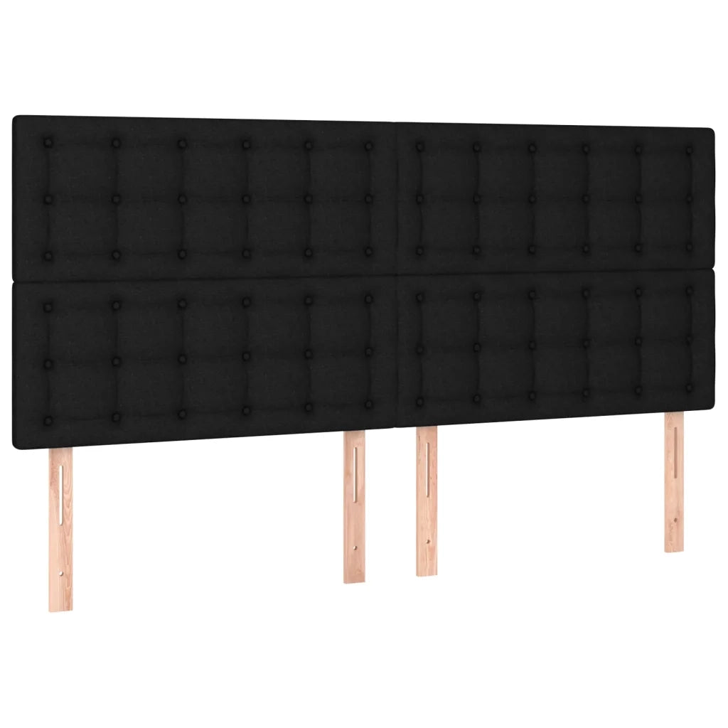 Letto a Molle con Materasso e LED Nero 180x200cm in Tessuto 3135215