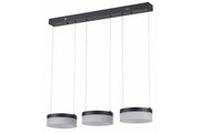 Lampada a sospensione nera 3 luci sfere acrilico LED 20W